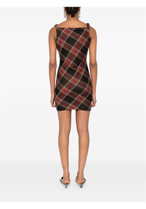 anna pencil dress woman red and green VIVIENNE WESTWOOD | 1601004T-J009TN204